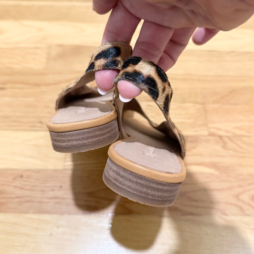 Madewell Tavi Slingback Sandal shoes in Leopard Calf Hair - Picture 8 of 13